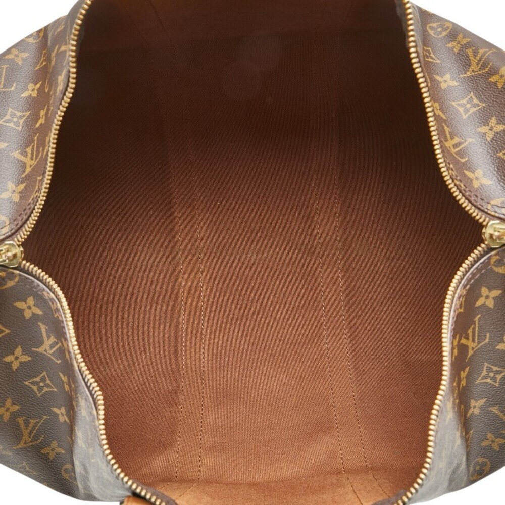 LOUIS VUITTON Brown Monogram Leather Keepall 50 Boston Bag - Picture 12 of 16